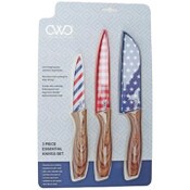 Wholesale - 3pc 3.5"+5"+7" PRINTED KNIVES SET WITH SHEATH C/P 48, UPC: 192598835635